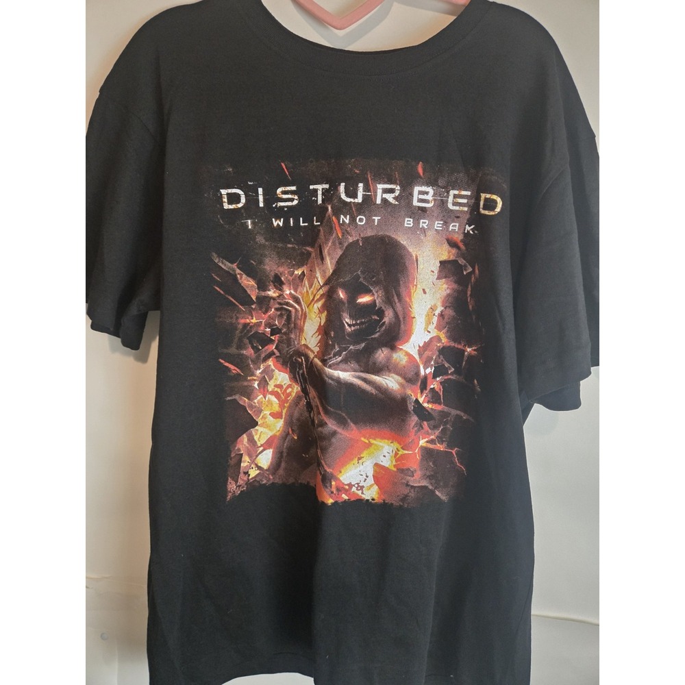 Disturbed Sickness Tour T-shirt I Will Not Break Sevendust Lot Boot Sz Lg 3 Days